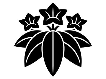 笹龍胆」紋。ササリンドウは「笹＋竜胆」ではなく、本種の葉が笹に似ていることからの別名である。