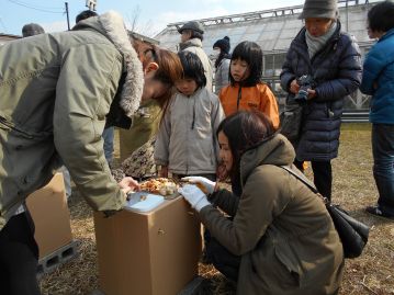 取り出した食材は、切り分けて、参加者全員で食べ比べをしてみました。