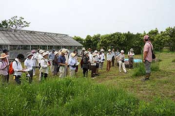 第3回の「植物園を楽しむ会」ですが、今回も約70人の参加者がありました。開始1時間前から来園される方もおられました。