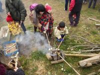 15日：植物園を楽しむ会「とんどで小正月を楽しむ」（小さな子はスウェディッシュトーチでお餅焼き）