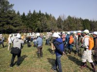 1日：蒜山 山焼きに集まった市民ボランティア