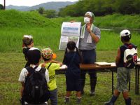 片岡園長からは、ミズアオイを食べてしまう、ジャンボタニシの対策について話をしました