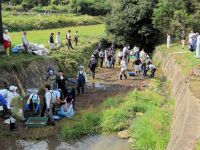 環境省と岡山県により特定外来生物ナガエツルノゲイトウの駆除方法の説明会が行われたので、見学させていただきました