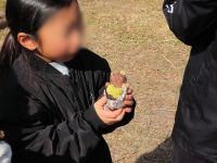 薪あつめ・火起こし道具づくり・火起こしと、ゼロから自分たちでしたたき火で焼いた焼きイモの味は最高！だったようです。